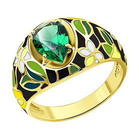 Кольцо Diamant - Серебро 925, Синтетический ситалл , Эмаль (арт. 93-310-01767-1)