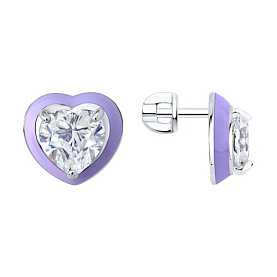 Серьги SOKOLOV - Серебро 925, Фианит, Эмаль (арт. 94027135)