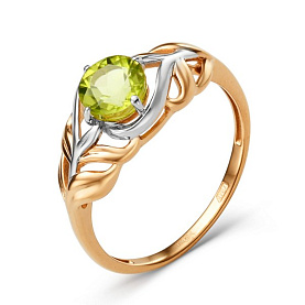 Кольцо ЮФ Династия - Золото 375, Хризолит (арт. 002841-5382)