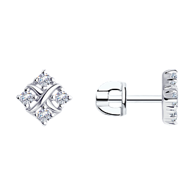 Серьги SOKOLOV - Серебро 925, Фианит (арт. 94025071)