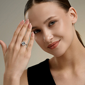 Кольцо SOKOLOV - Серебро 925, Фианит (арт. 94014717)