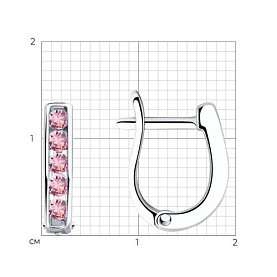 Серьги SOKOLOV - Серебро 925, Фианит (арт. 94026403)