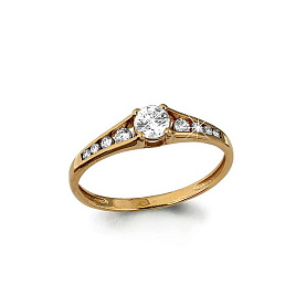 Кольцо Аквамарин - Золото 375, Фианит (арт. 660811.8)