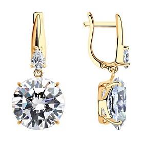 Серьги SOKOLOV - Серебро 925, Фианит (арт. 93021137)