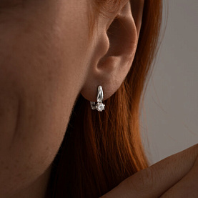 Серьги SOKOLOV - Серебро 925, Фианит (арт. 94025658)