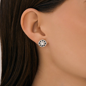 Серьги SOKOLOV - Серебро 925, Фианит, Эмаль (арт. 94027123)