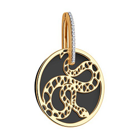 Подвеска Diamant - Серебро 925, Агат, Фианит (арт. 93-330-01771-1)