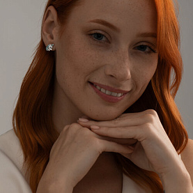 Серьги SOKOLOV - Серебро 925, Фианит, Эмаль (арт. 94025930)