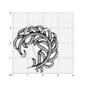 Брошь Diamant - Серебро 925, Фианит (арт. 95-140-02005-1)