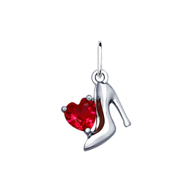 Подвеска SOKOLOV - Серебро 925, Синтетический рубин (арт. 94031977)
