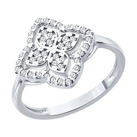 Кольцо SOKOLOV - Серебро 925, Фианит (арт. 94014639)