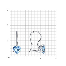 Серьги SOKOLOV - Серебро 925, Фианит (арт. 94020578)