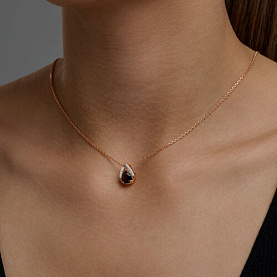 Колье SOKOLOV - Серебро 925, Гранат, Фианит (арт. 92070122)