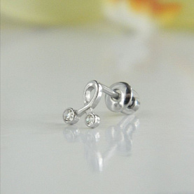 Серьга Галатея - Серебро 925, Фианит (арт. 3007.1)