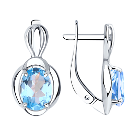 Серьги Diamant - Серебро 925, Топаз (арт. 94-320-00604-1)