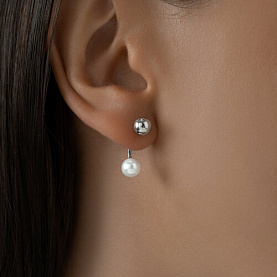 Серьги SOKOLOV - Серебро 925, Жемчуг синтетический (арт. 94024786)