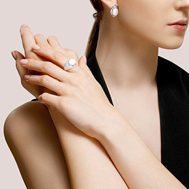 Кольцо SOKOLOV - Серебро 925, Синтетический опал , Эмаль (арт. 83010037)