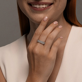 Кольцо SOKOLOV - Серебро 925, Фианит (арт. 94014182)