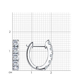 Серьги SOKOLOV - Серебро 925, Фианит (арт. 94025232)