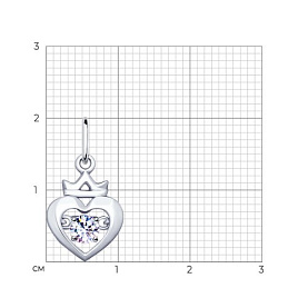 Подвеска SOKOLOV - Серебро 925, Фианит (арт. 94032109)