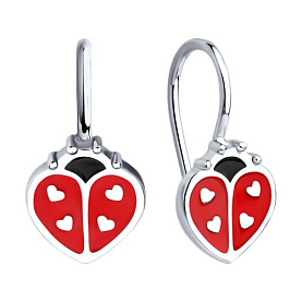 Серьги Diamant - Серебро 925, Эмаль (арт. 94-120-02166-1)