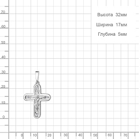 Подвеска Аквамарин - Серебро 925, Фианит (арт. 22348А.5)