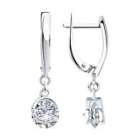 Серьги SOKOLOV - Серебро 925, Фианит (арт. 94023430)