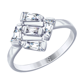 Кольцо SOKOLOV - Серебро 925, Фианит (арт. 94012690)