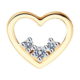 Подвеска SOKOLOV - Золото 585, Фианит (арт. 036676)