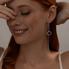 Серьги SOKOLOV - Серебро 925, Фианит (арт. 94025830)