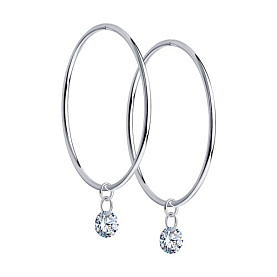 Серьги SOKOLOV - Серебро 925, Фианит (арт. 94024480)
