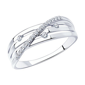 Кольцо SOKOLOV - Серебро 925, Фианит (арт. 94010513)