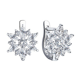 Серьги SOKOLOV - Серебро 925, Фианит (арт. 94026098)