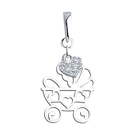 Подвеска SOKOLOV - Серебро 925, Фианит (арт. 94032788)