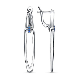 Серьги Красная пресня - Серебро 925, Шпинель (арт. 33814794Пл4)