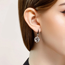 Серьги SOKOLOV - Серебро 925, Горный хрусталь, Фианит (арт. 92021353)