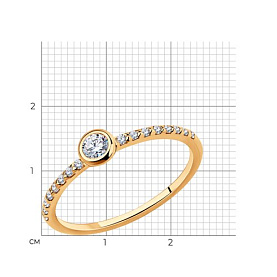 Кольцо SOKOLOV - Серебро 925, Фианит (арт. 93010162)