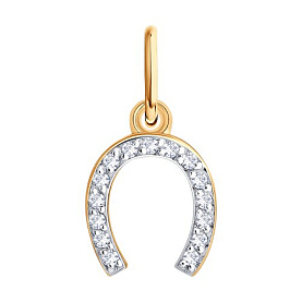 Подвеска SOKOLOV - Золото 585, Фианит (арт. 036858)