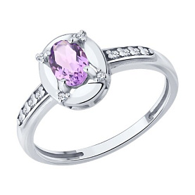 Кольцо SOKOLOV - Серебро 925, Аметист (арт. 92014872)