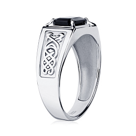 Кольцо Platinum Lab. - Платина 950, Оникс (арт. ПК-070-01)