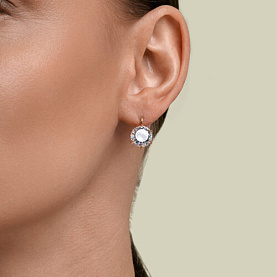 Серьги SOKOLOV - Золото 585, Бриллианит (арт. 0201036)