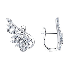 Серьги SOKOLOV - Серебро 925, Фианит (арт. 94025980)