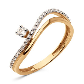 Кольцо ЮФ Династия - Золото 375, Фианит (арт. 032881-5102)