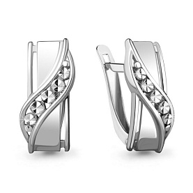 Серьги Аквамарин - Серебро 925 (арт. 34042.5)