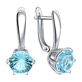 Серьги Talant - Серебро 925, Кристалл, Фианит (арт. 10-72-000Ч-17100)