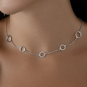 Колье SOKOLOV - Серебро 925, Фианит (арт. 94070691)