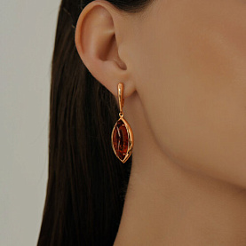 Серьги SOKOLOV - Серебро 925, Янтарь (арт. 83020065)