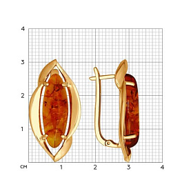 Серьги SOKOLOV - Серебро 925, Янтарь пресс. (арт. 83020032)