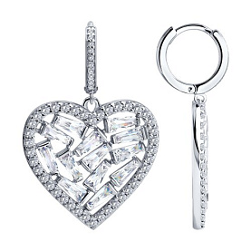 Серьги SOKOLOV - Серебро 925, Фианит (арт. 94027535)