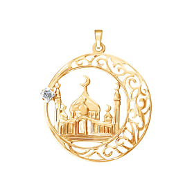 Подвеска SOKOLOV - Золото 375, Фианит (арт. 034445-4)